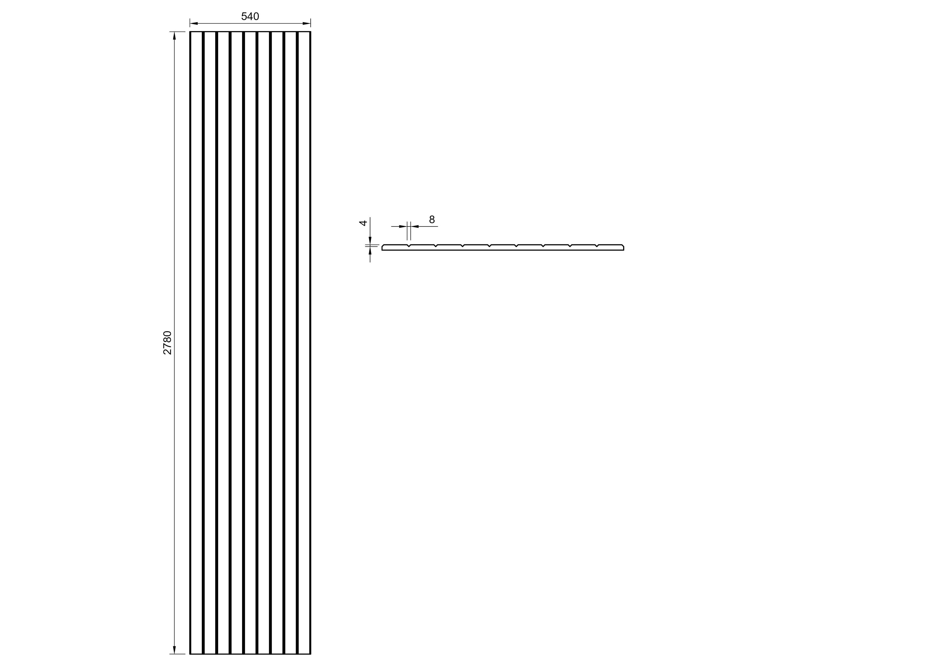 Japandi Wall 540 x 2780 mm - 12 mm